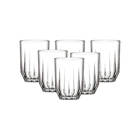 Pasabahce Echo 6 Piece 250ml Water Glass Set Clear