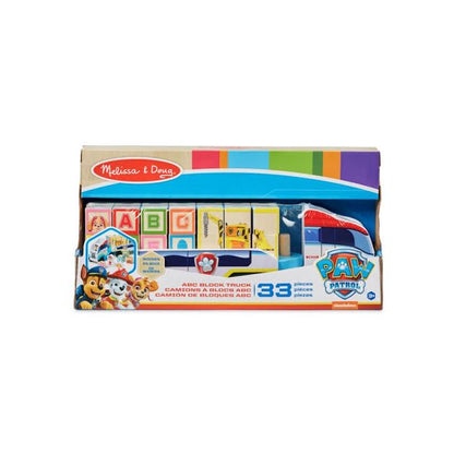 Melissa & Doug Paw Patrol Wooden ABC Block Truck Multicoloured