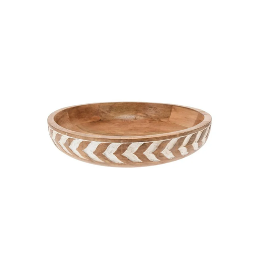 Kitchen Life 24cm Mango Wood Bowl Brown