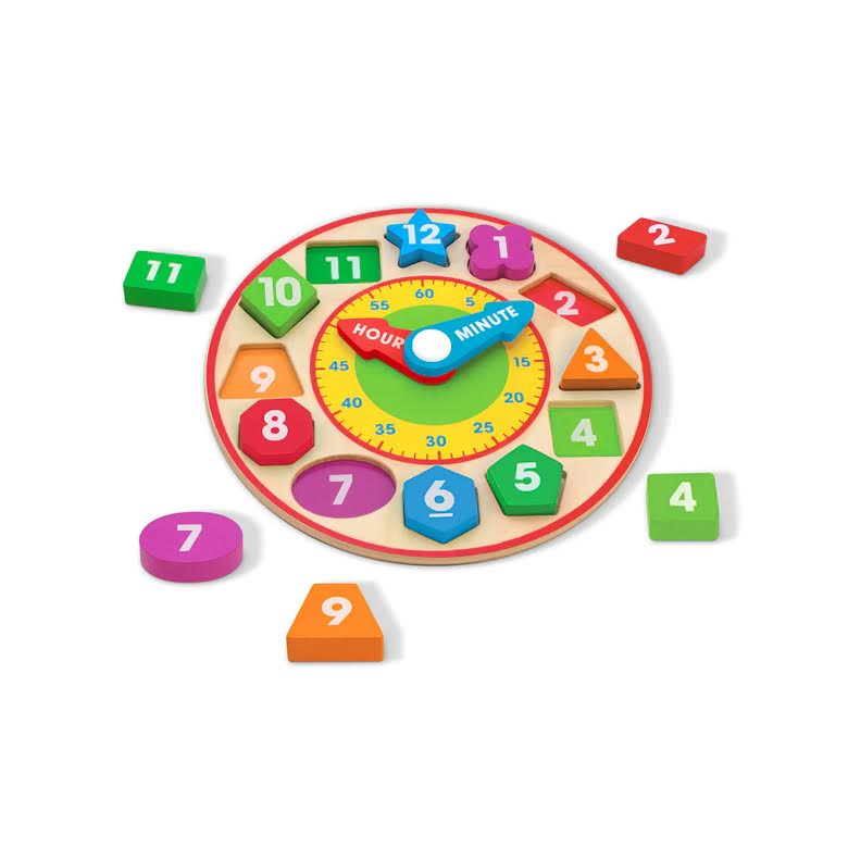 Melissa & Doug Shape Sorting Clock Multicoloured