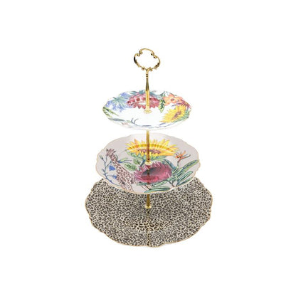 Jenna Clifford Wild Bloom 3-Tier Cake Stand  Multicoloured
