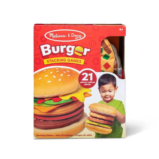 Melissa & Doug Burger Stacking Game Multicoloured