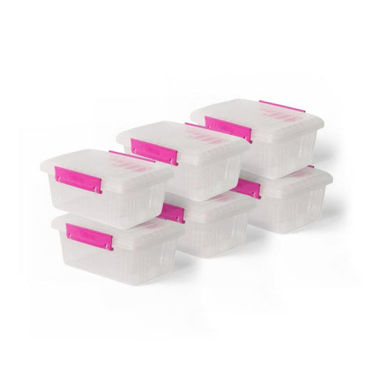 Otima 6 Piece 600ml Lock Box Set Pink