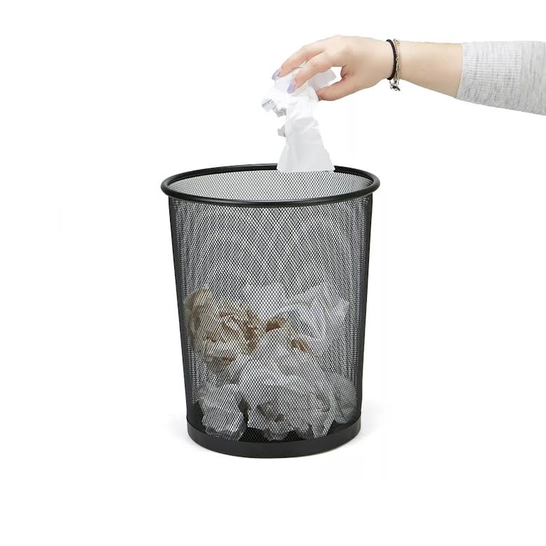 Hillhouse 26cm Wire Wastepaper Basket Black
