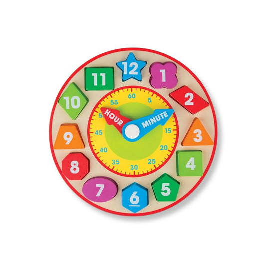 Melissa & Doug Shape Sorting Clock Multicoloured