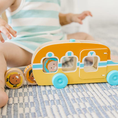 Melissa & Doug Go Tots Roll & Ride Bus Multicoloured