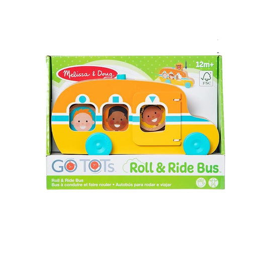 Melissa & Doug Go Tots Roll & Ride Bus Multicoloured