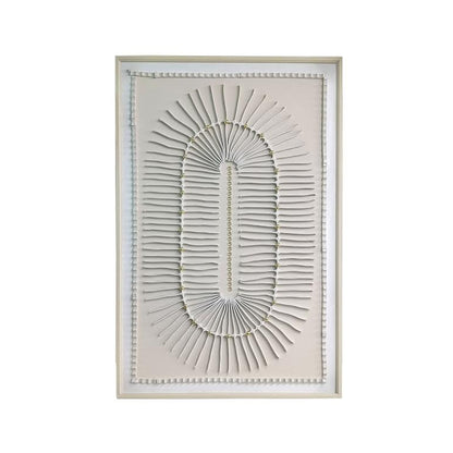80 x 120cm Sculptural, Abstract Design Painting Cream