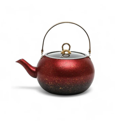 Leydi 3Lt Teapot with 4 Piece Coffee Pot Set Red & Cream