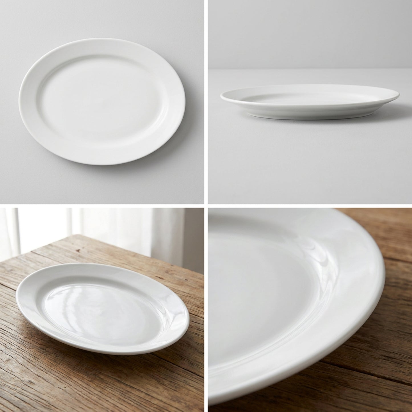 La Opala Cosmo Serving Oval Platter White