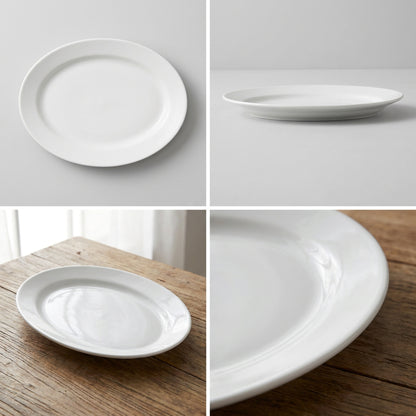 La Opala Cosmo Serving Oval Platter White