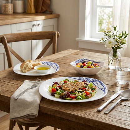 La Opala Quadra 12 Piece Dinner Set Belladonna