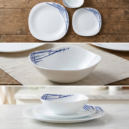 La Opala Quadra 12 Piece Dinner Set Belladonna