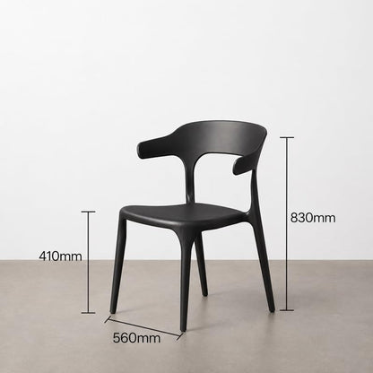 Modern Accent Chair with Armrests - Black