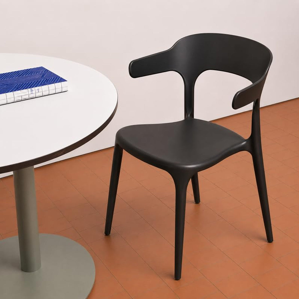 Modern Accent Chair with Armrests - Black
