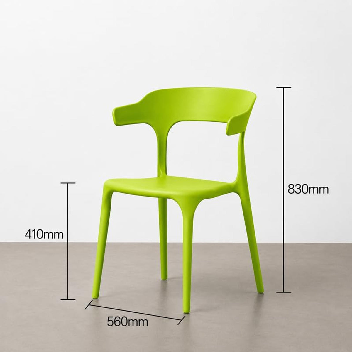 Modern Accent Chair with Armrests - Green
