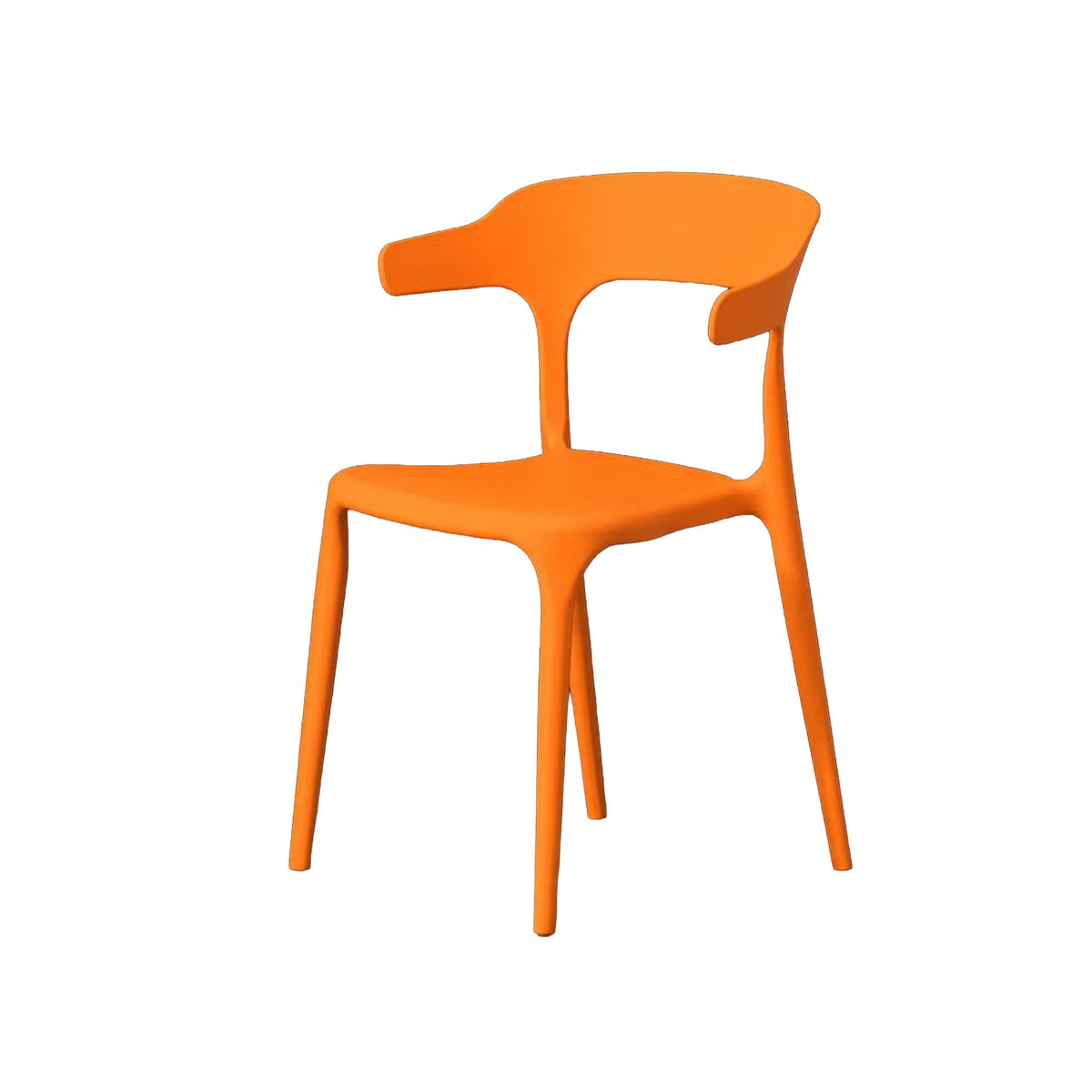 Modern Accent Chair with Armrests - Orange