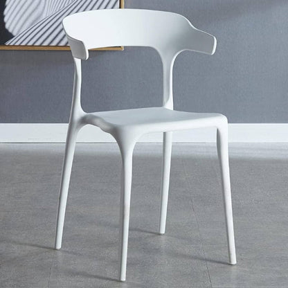 Modern Accent Chair with Armrests - White