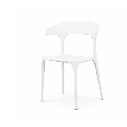 Modern Accent Chair with Armrests - White