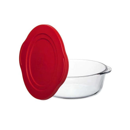 Borcam 1.45Lt Round Casserole with Lid Clear