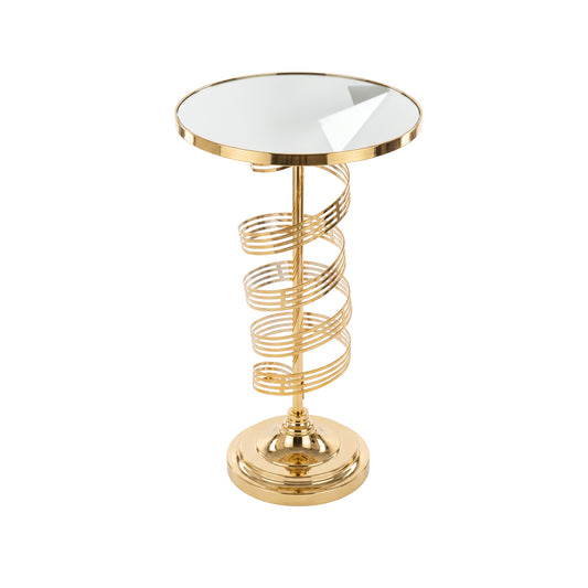 Mirror Side Table Gold