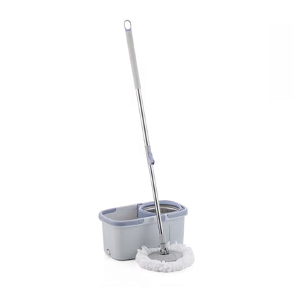 Rotating Spin Mop & Bucket with 2 Mop Heads - Grey