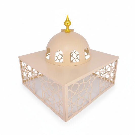 Square Islamic Snack Server Cream