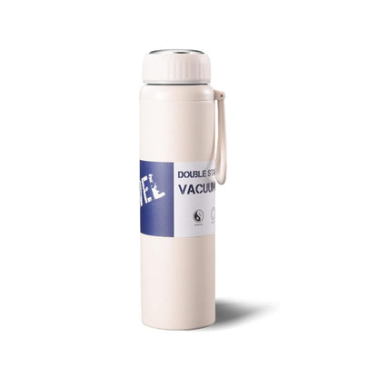 Kitchen Life Insulated Stainless Steel Sports Fitness Portable Water Bottle Cream