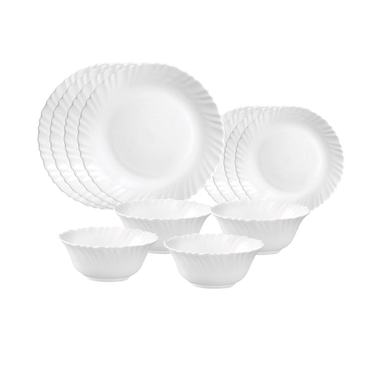 La Opala Classique Plain White 12 Piece Dinner Set White