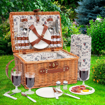 Kitchen Life Picnic Basket Brown