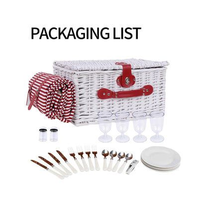 Kitchen Life Picnic Basket White