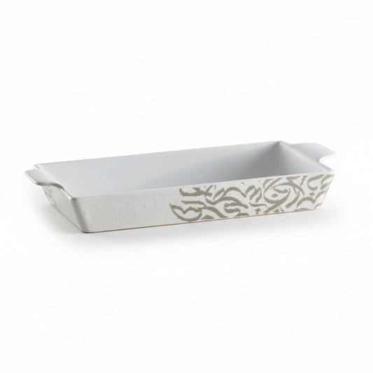 36.5cm Calligraphy Casserole White