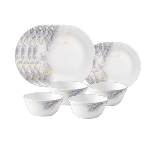 La Opala Twilight Clouds 12 Piece Dinner Set White