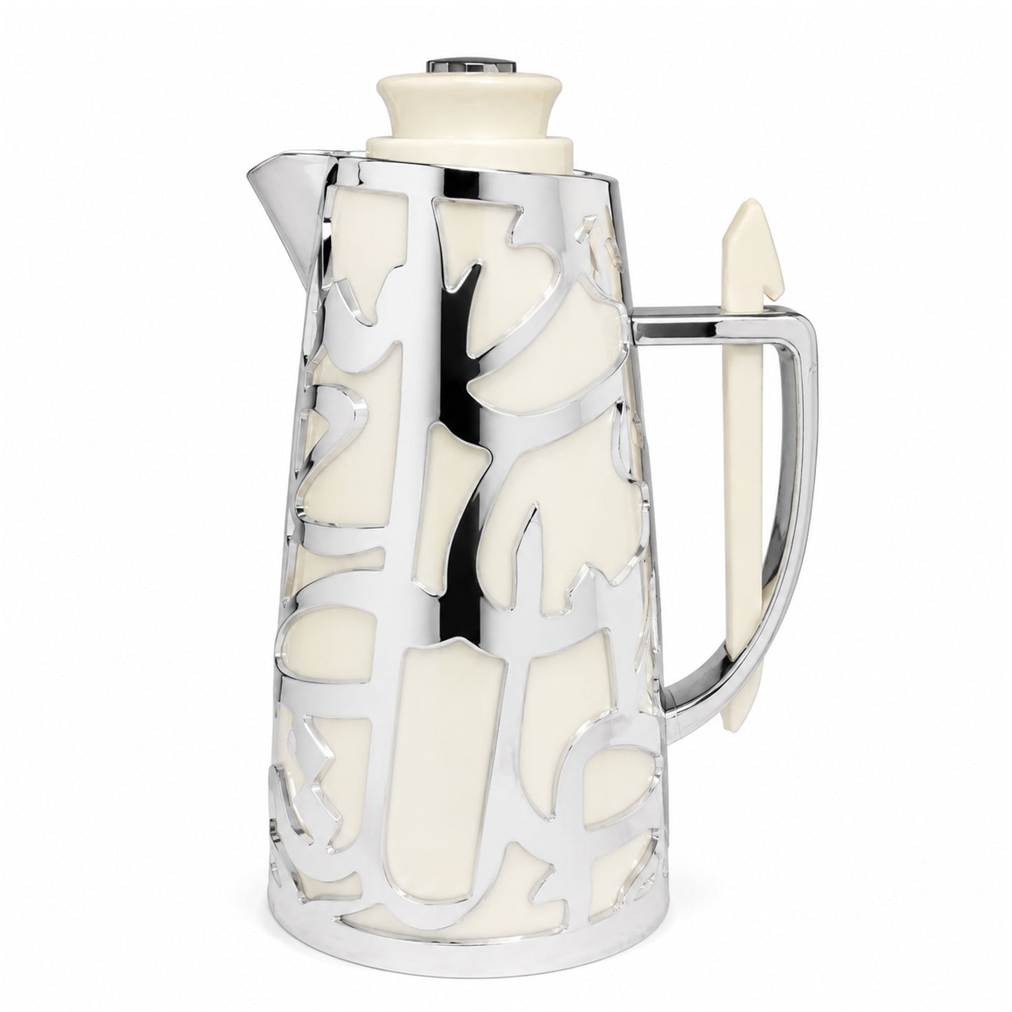 Arabic Flask Cream & Silver