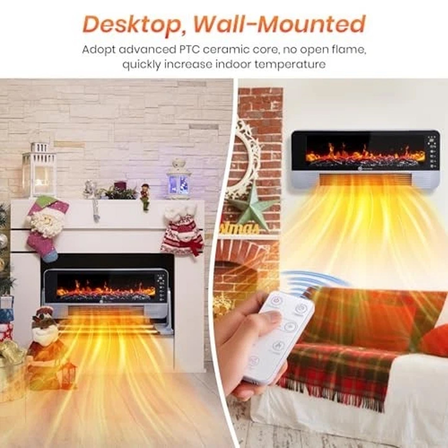 Condere Fireplace Heater Black