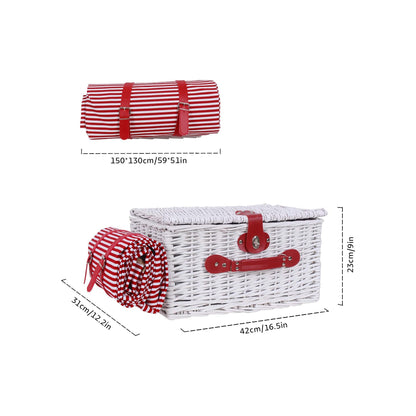 Kitchen Life Picnic Basket White
