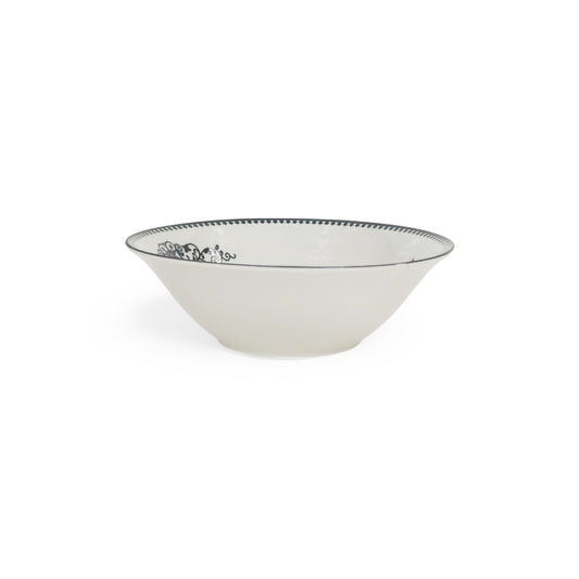 Kitchen Life 16cm Ceramic Design Ceramic Dessert Bowl White