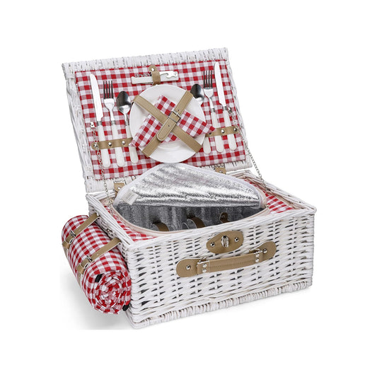 Kitchen Life Picnic Basket White