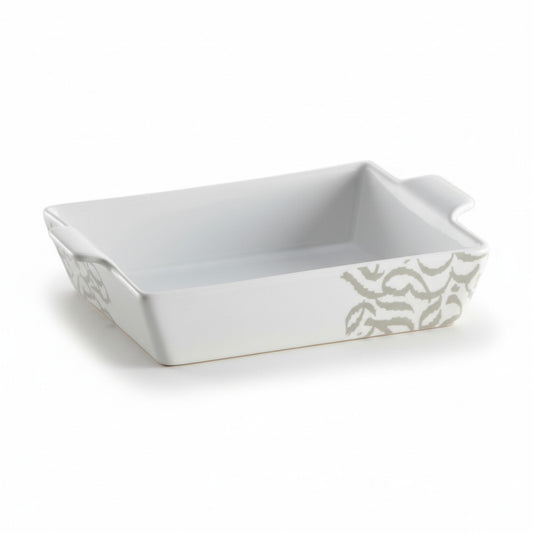 26cm Calligraphy Casserole White
