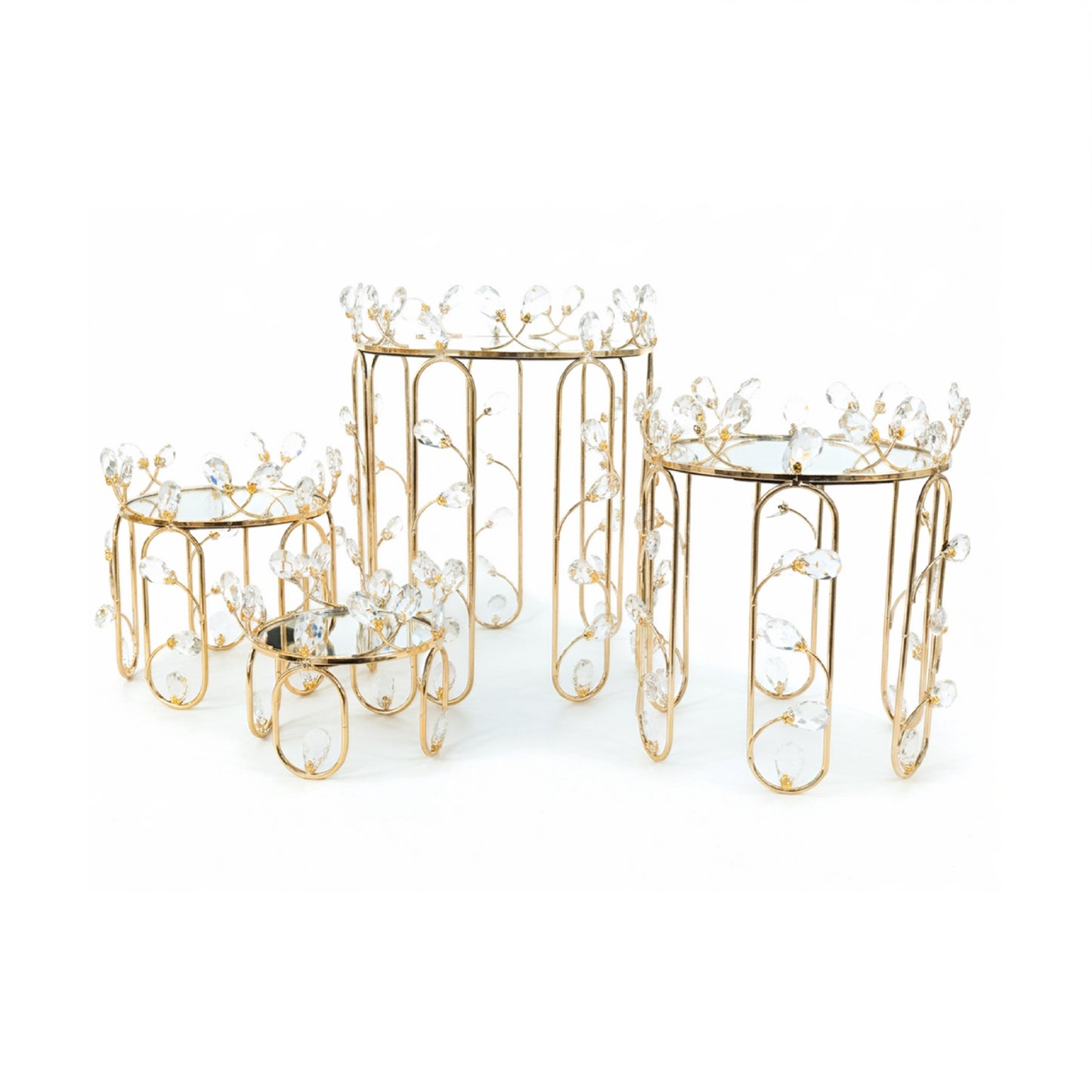 4 Piece Cake Stand Set Gold