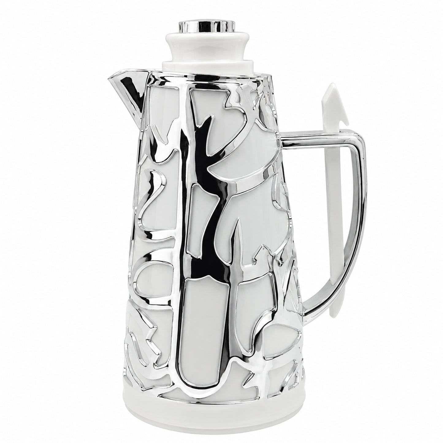 Arabic Flask White & Silver
