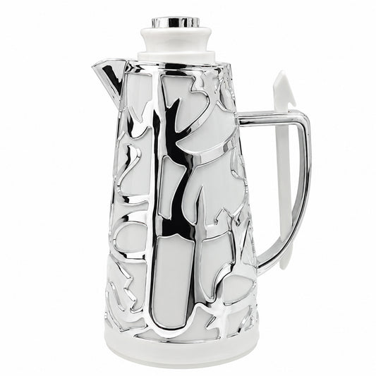 Arabic Flask White & Silver