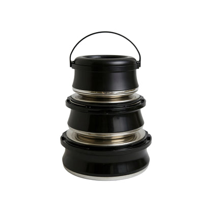 4 Piece Hot Pot Set Black