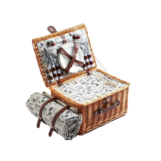 Kitchen Life Picnic Basket Brown