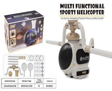 Battery Operated Multi-Functional Sports Helicopter with Light & Music White