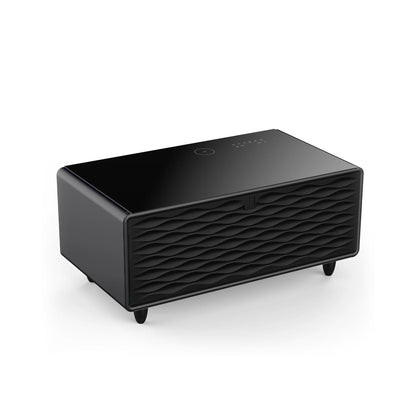 Smart Coffee Table with Dual Fridge - Black