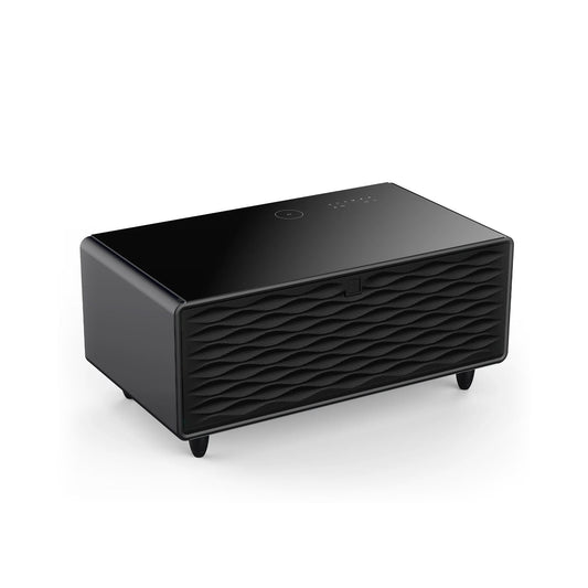 Smart Coffee Table with Dual Fridge - Black