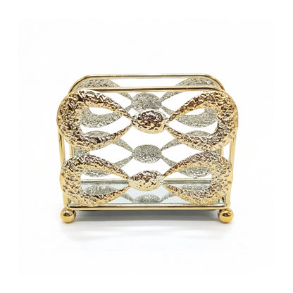 Bow Design Napkin Holder Gold