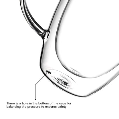 The Barista 2 Piece Borosilicate 350ml Double Wall Glass Set Clear