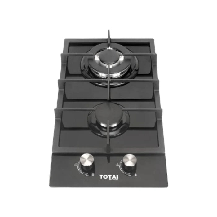 Totai 30cm 2 Burner Gas Hob - Black